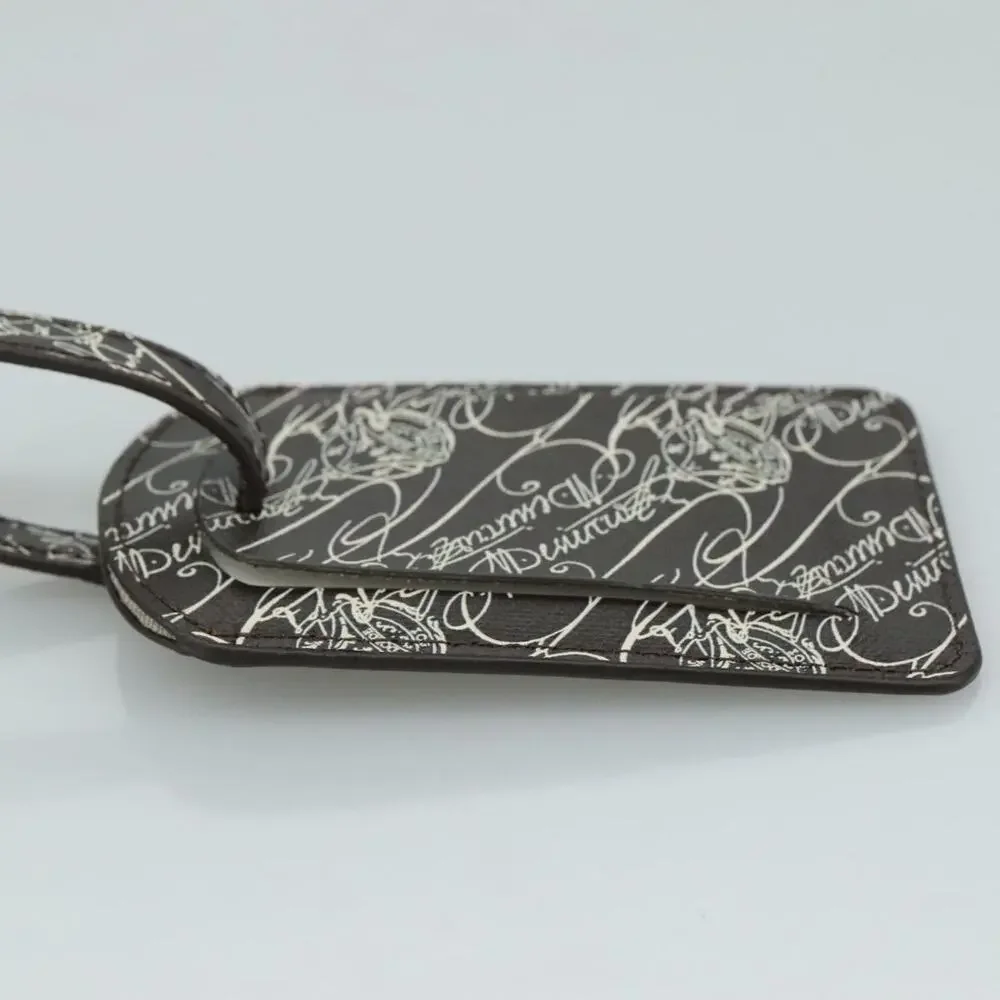Berluti Calligraphy Name Tag Leather Brown